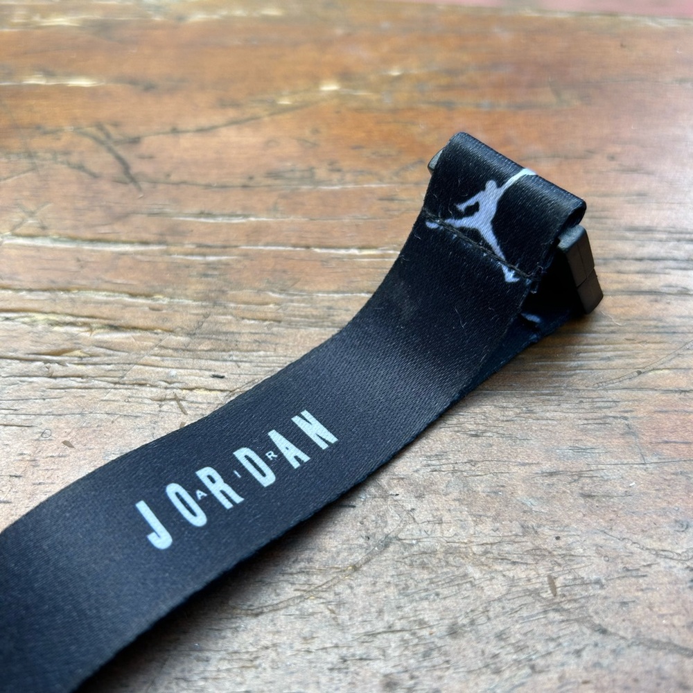 Jordan Black and White Lanyard